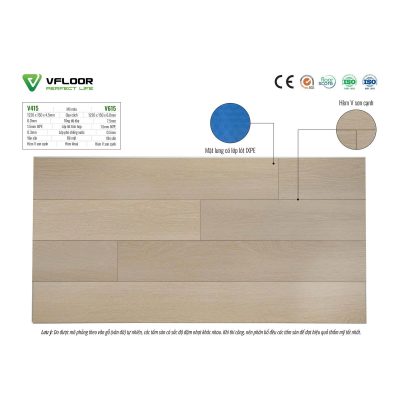 Sàn nhựa Vfloor Luxury V415 6mm – ảnh tem thật