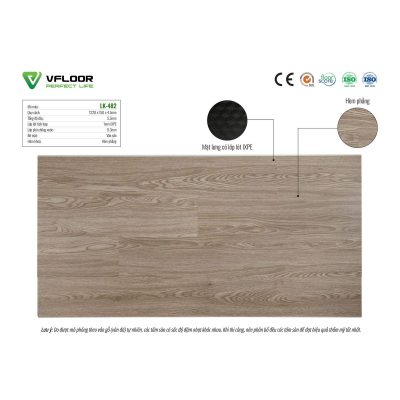 Sàn nhựa Vfloor Standard LK482 5,5mm – ảnh tem thật