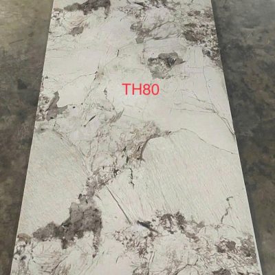 Tấm nhựa PVC vân đá TH80 màu trắng xám, vân mây loang