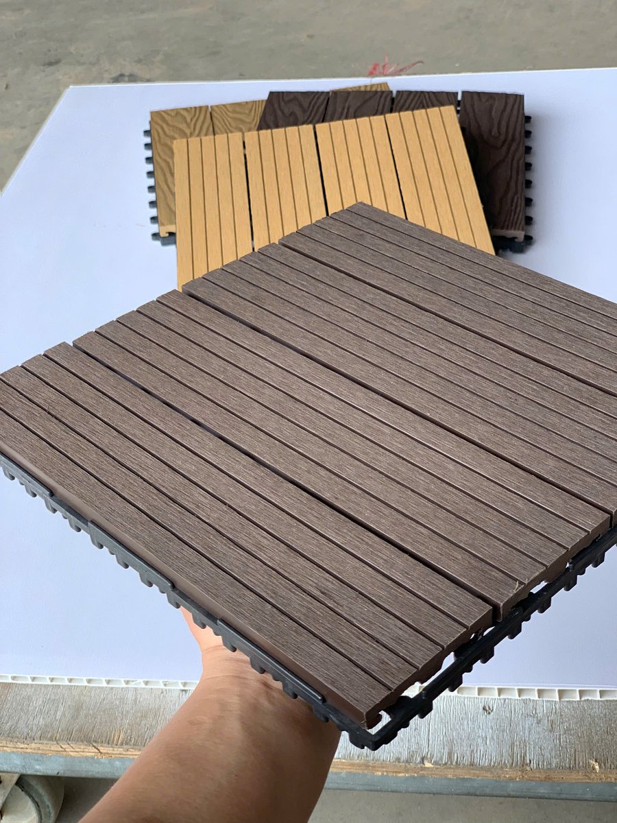 Vỉ gỗ nhựa ngoài trời composite màu cafe